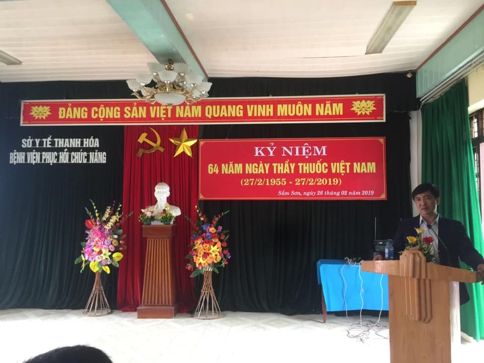 BSCKII Trịnh Thanh Hải – Giám đốc bệnh viện phát biểu tại buổi kỷ niệm